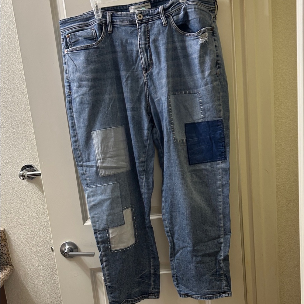 Anthropologie Pilcro Women’s  Denim Patchwork Jeans Size 20w
